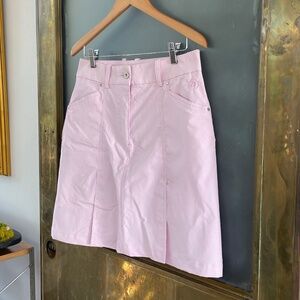 Abacus Pink & White Stripe Golf Skort Skirt Built In Shorts Size 10